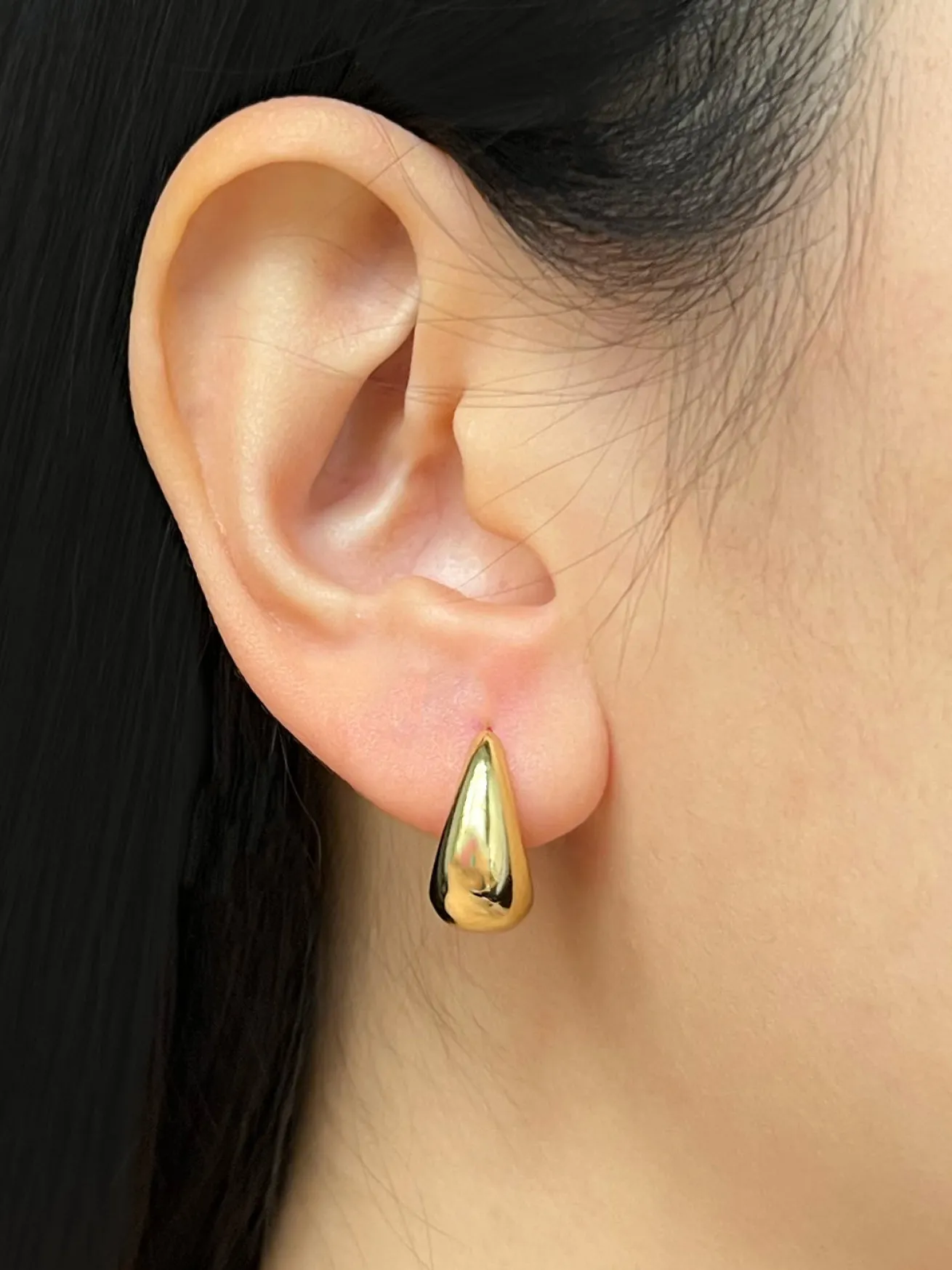 Small Chunky Gold Hoops