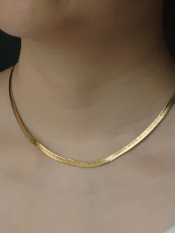 Snake Chain Necklace *18K Gold-plated Stainless Steel