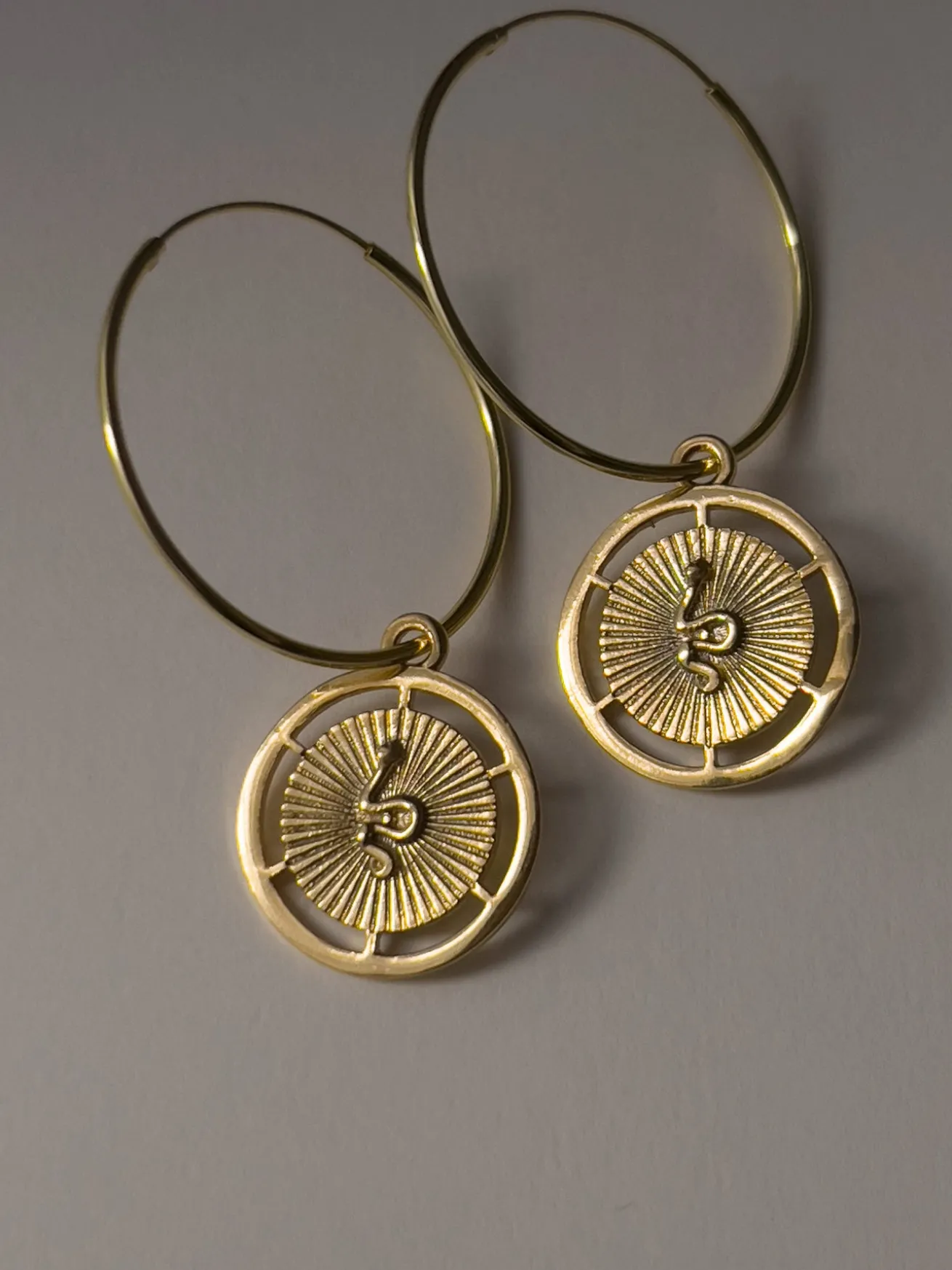 Snake Pendant Hoops