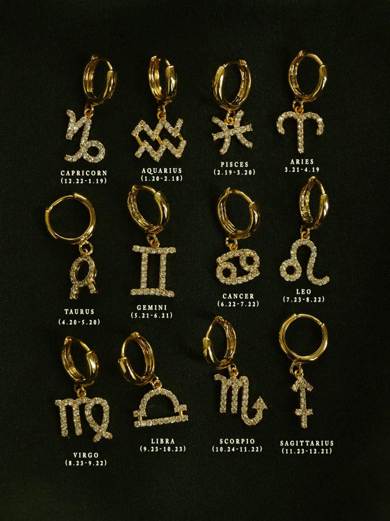 Sparkle Horoscope Huggies *18k Gold-plated