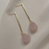 Stone Earrings - Blush Pink *18K Gold-plated