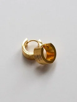 Textured Gold Huggies