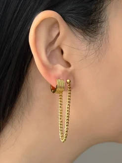 Textured Gold Huggies