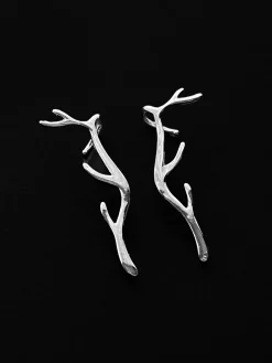 The Elk’s Antlers Earrings - Silver