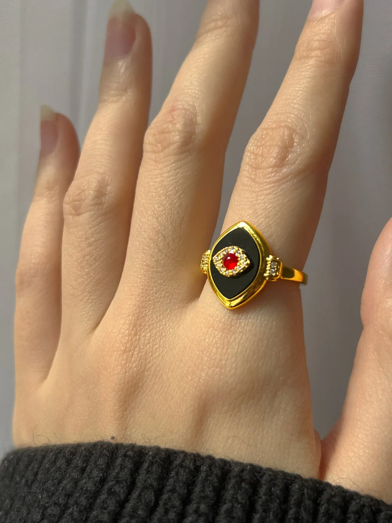 The Grand Evil Eye Ring - Gold