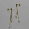 Tiny Dangling Pearls Earrings