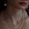 Tri-layered Snake Chain Necklace