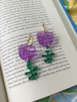 Tulip Dangles - Violet Purple
