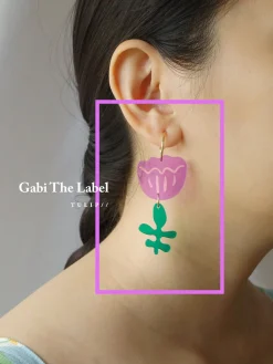 Tulip Dangles - Violet Purple