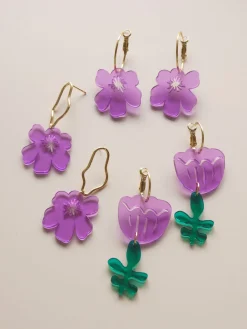 Tulip Dangles - Violet Purple