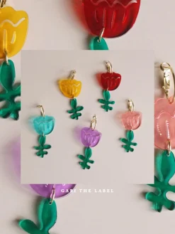 Tulip Dangles - Violet Purple