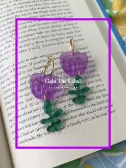 Tulip Dangles - Violet Purple
