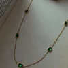 Vintage Multi-Gemstone Necklace - Emerald Green