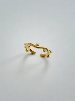 Wavy Sea Ring - Pearl