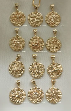 Zodiac Coin Necklace *18k Gold-plated