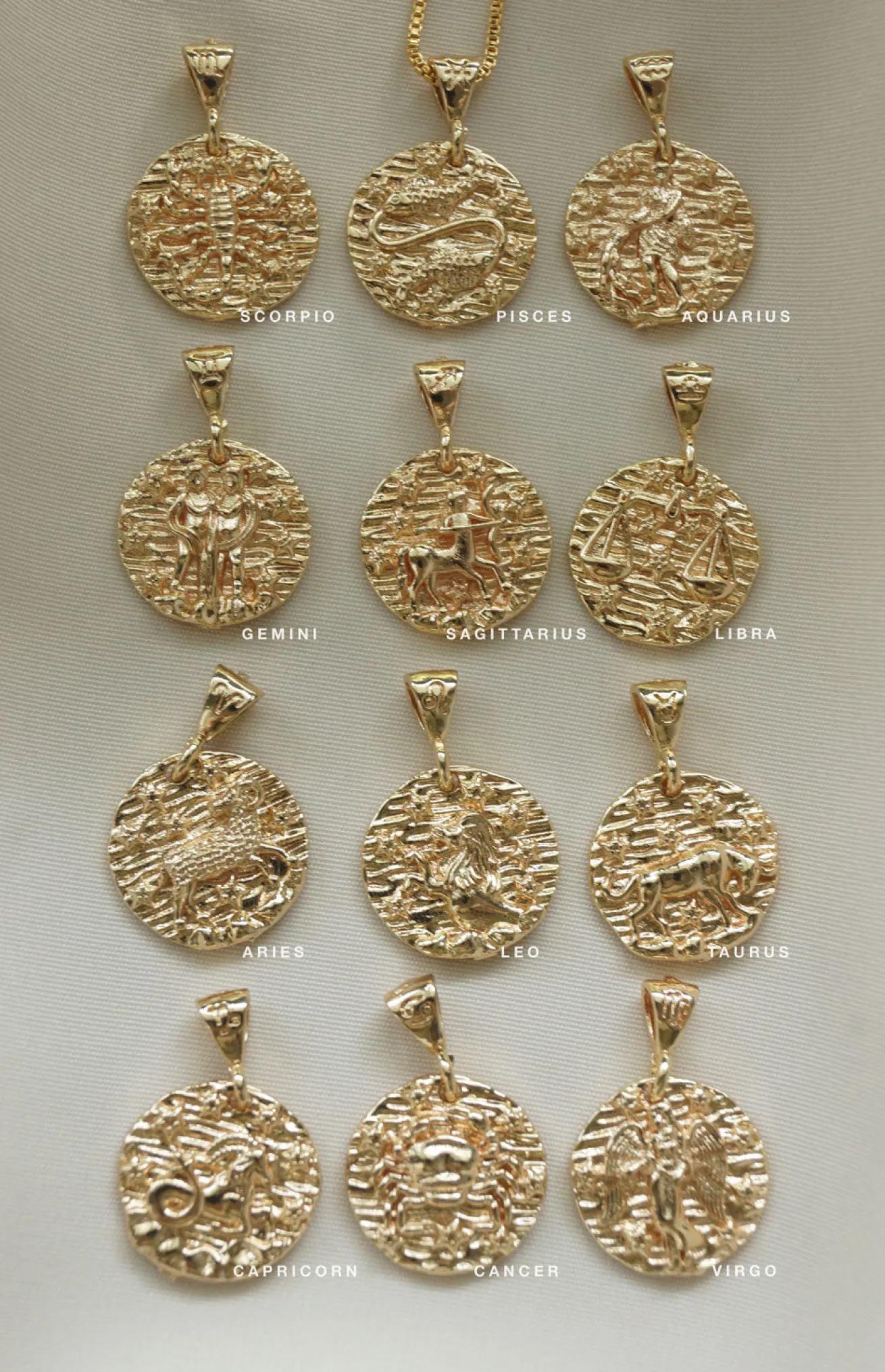 Zodiac Coin Necklace *18k Gold-plated